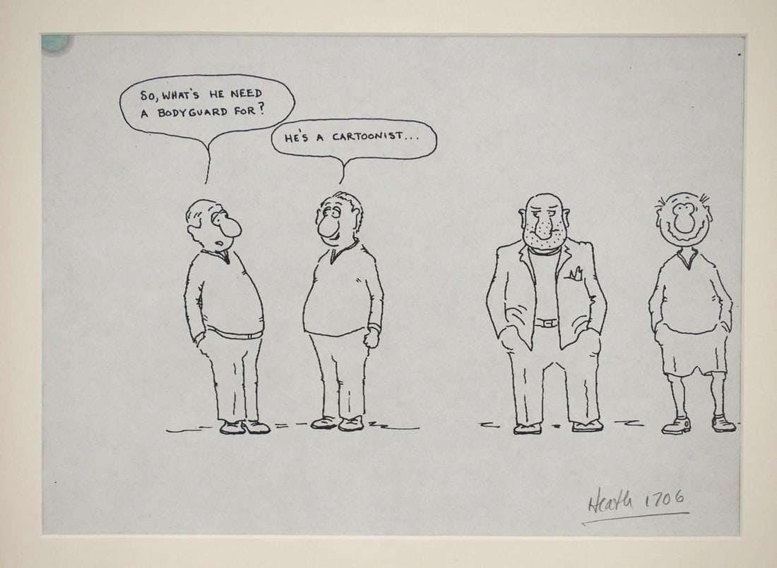 "He's a cartoonist.." Print of Digital Cartoon - 3