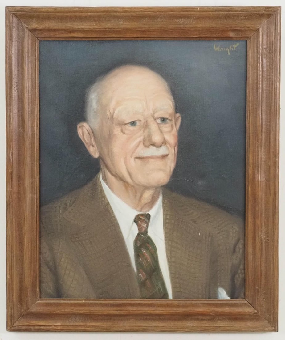 Stan Marc Wright Oil on Canvas Painting (1 of 5)