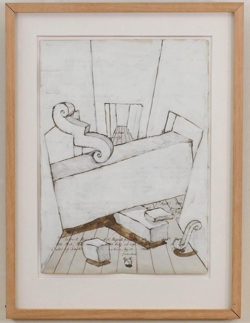 Ki Wright "Studio" Mixed Media on Paper - 2