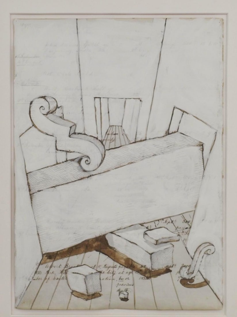 Ki Wright "Studio" Mixed Media on Paper - 3