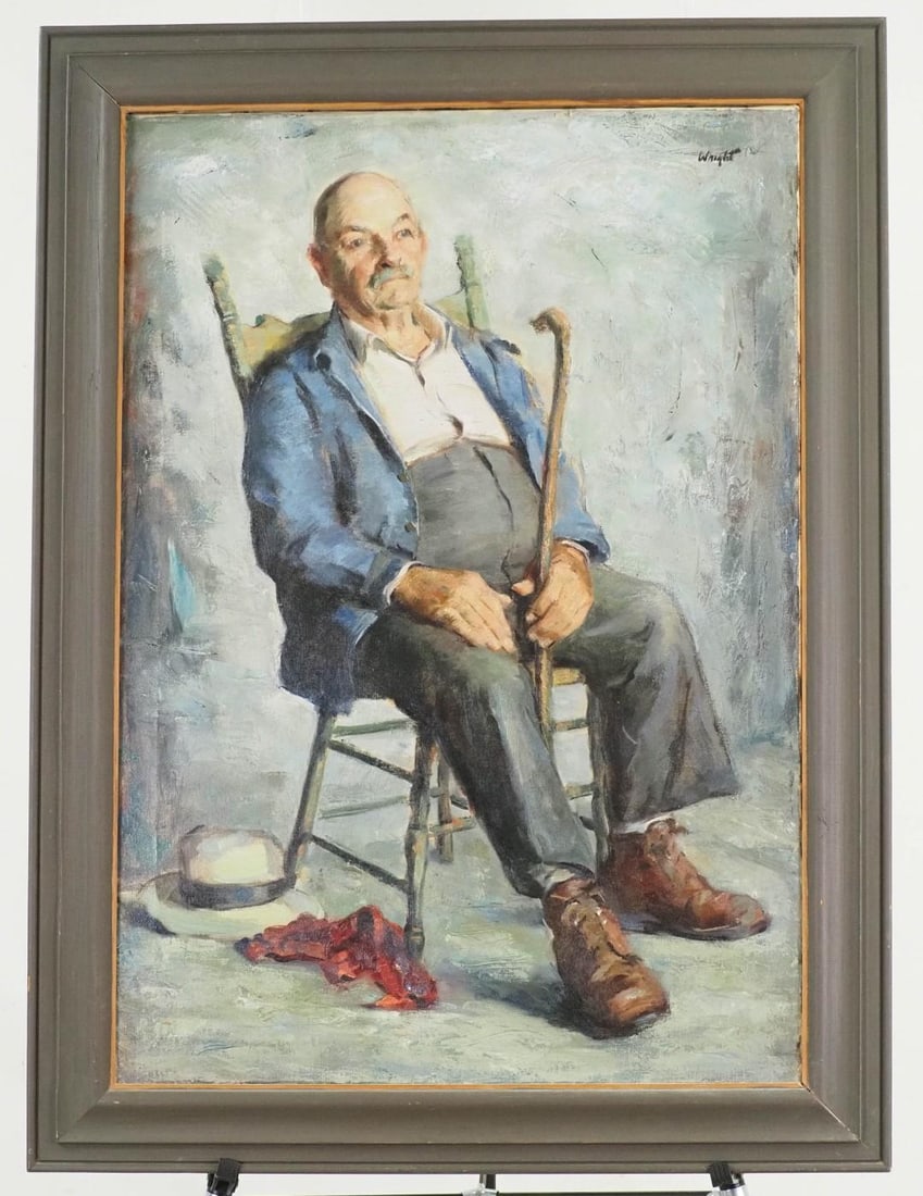 Stan Marc Wright "John Francis" Oil on Canvas Painting - 2