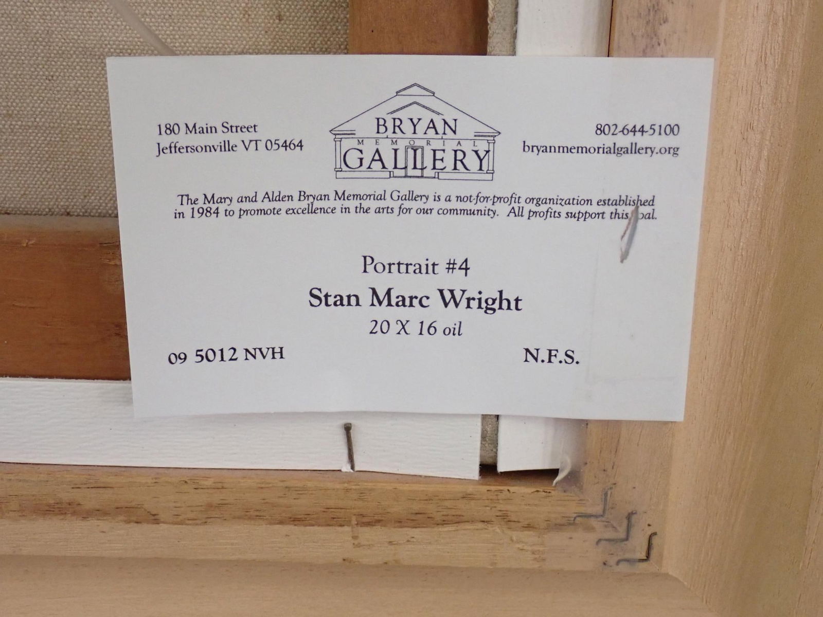 Stan Marc Wright "Portrait #4" Oil on Canvas Painting - 10