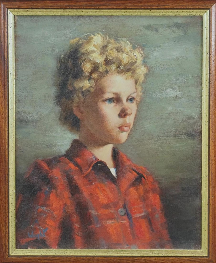 Stan Marc Wright "Portrait #4" Oil on Canvas Painting - 2