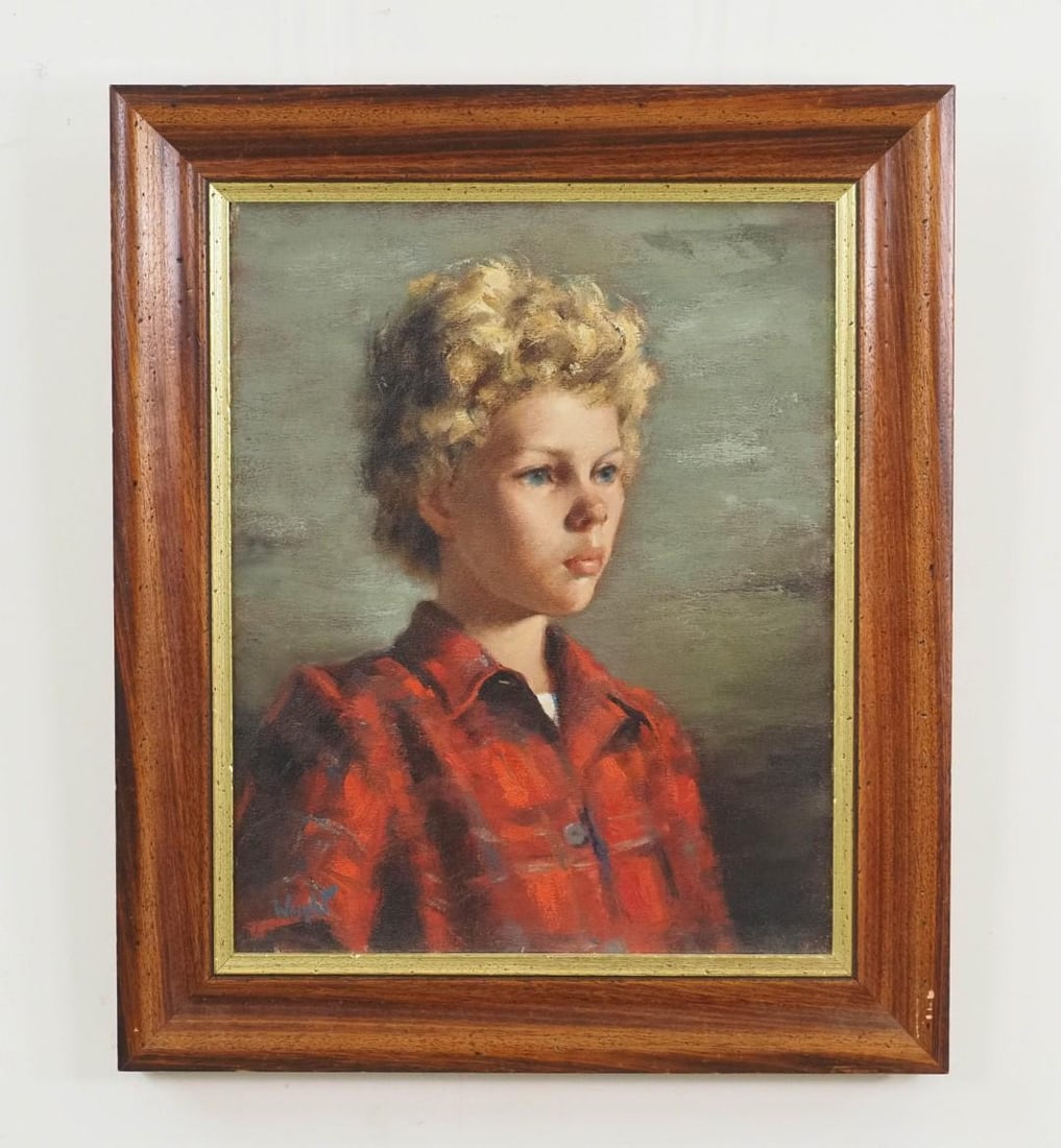 Stan Marc Wright "Portrait #4" Oil on Canvas Painting - 4