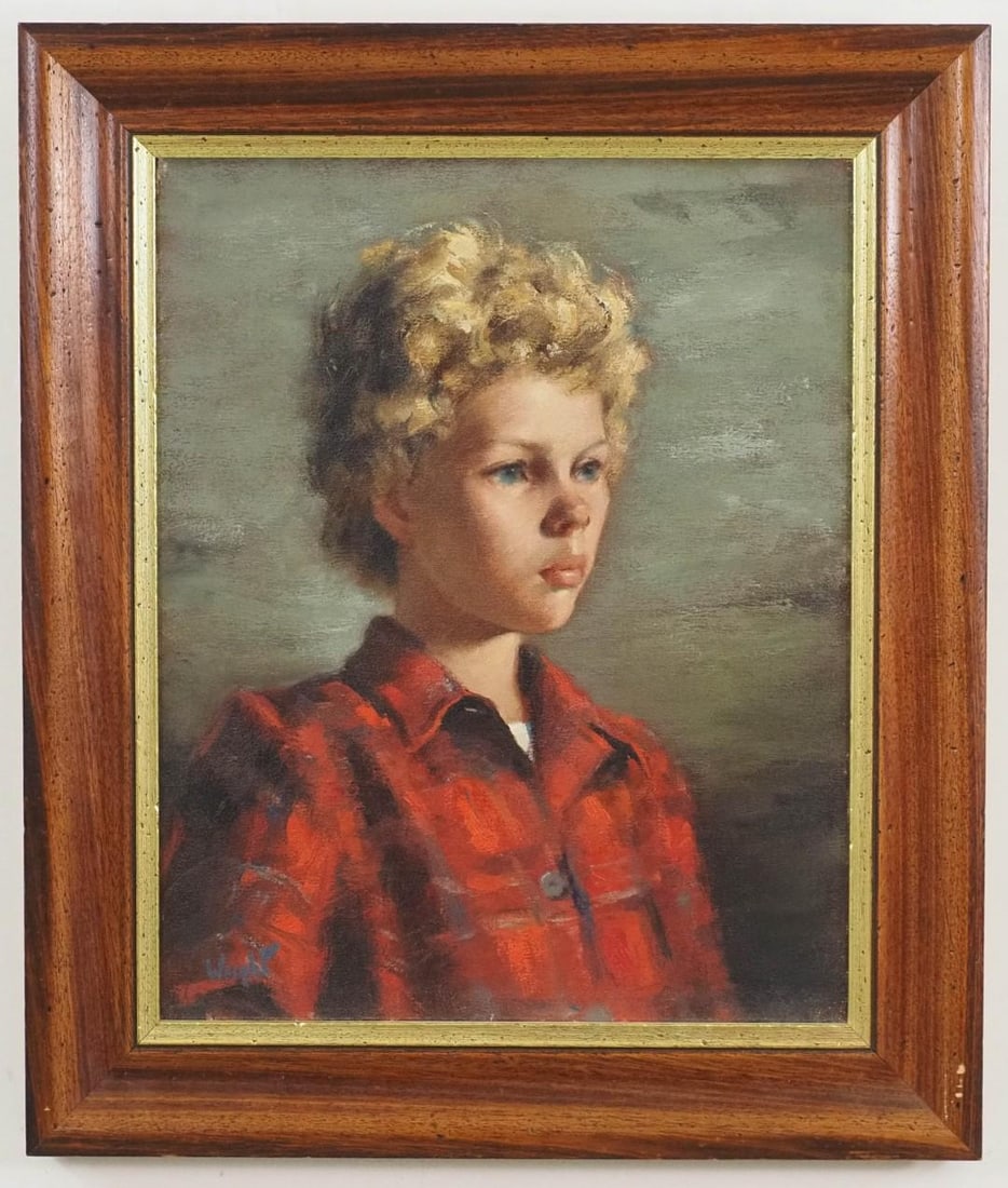 Stan Marc Wright "Portrait #4" Oil on Canvas Painting - 5