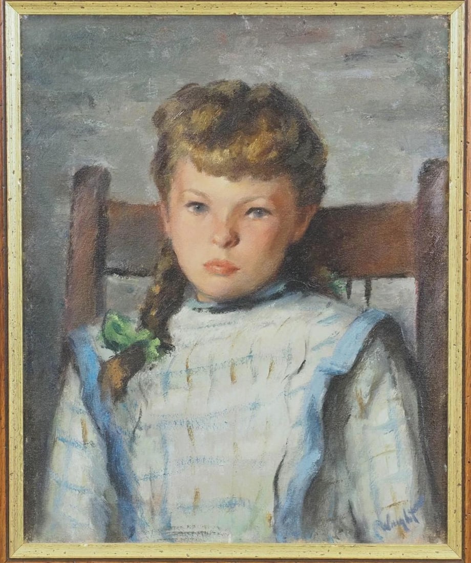 Stan Marc Wright "Portrait #5" Oil on Canvas Painting - 2