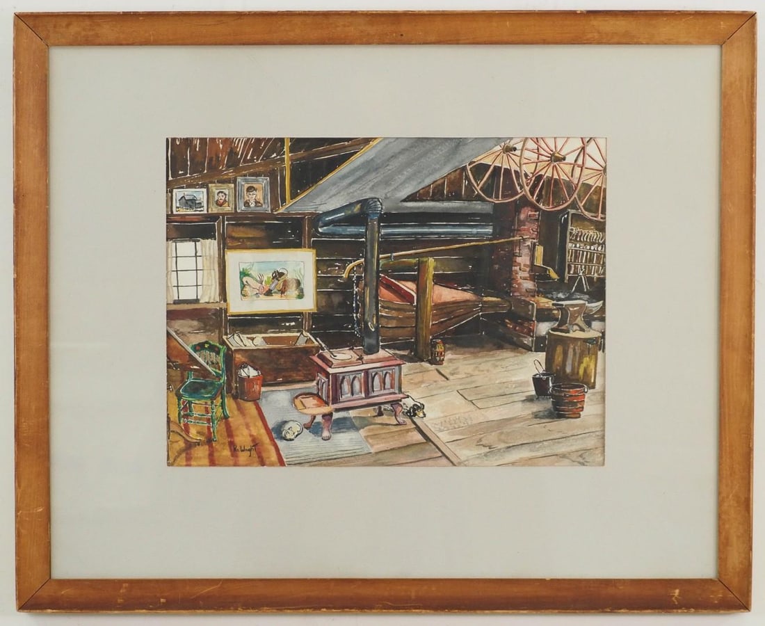 Ki Wright Watercolor on Paper Painting (1 of 5)