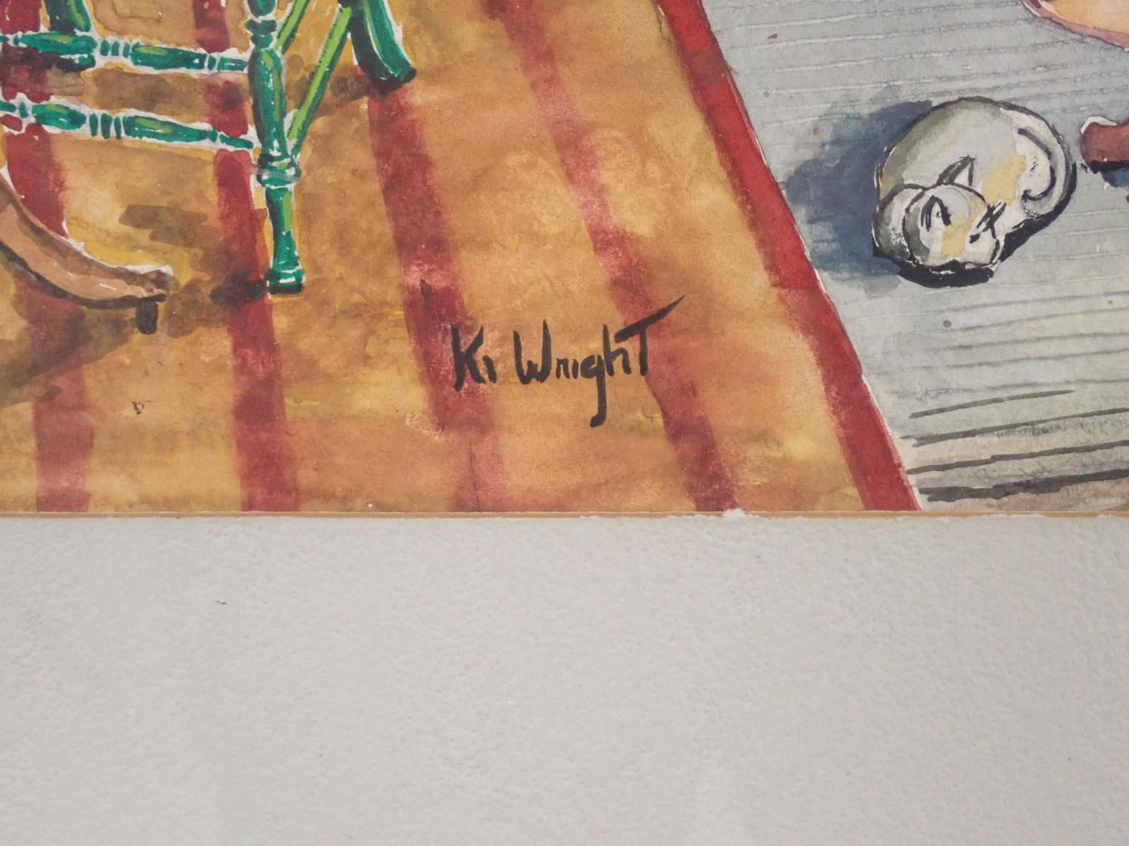 Ki Wright Watercolor on Paper Painting - 4