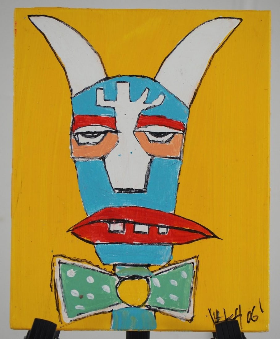 Mickey Welsh "11 Pound Howler" Acrylic on Cardboard - 2