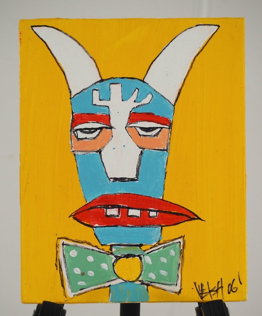 Mickey Welsh "11 Pound Howler" Acrylic on Cardboard - 4