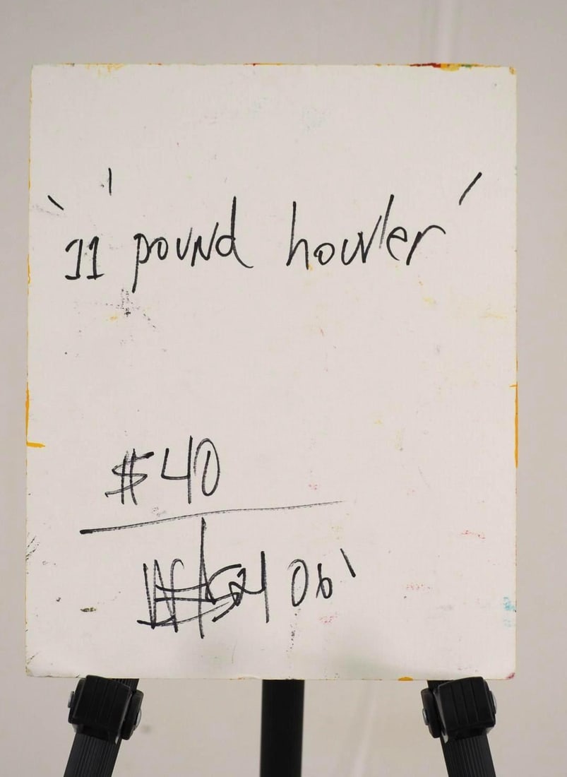 Mickey Welsh "11 Pound Howler" Acrylic on Cardboard - 7