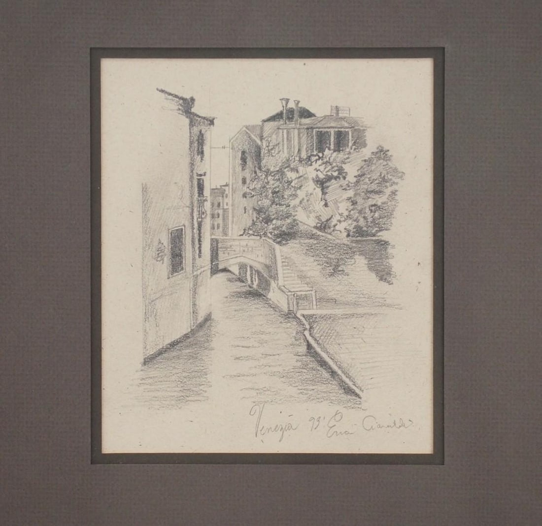 E. Ciaraldi "Venezia '93" Graphite on Paper - 2