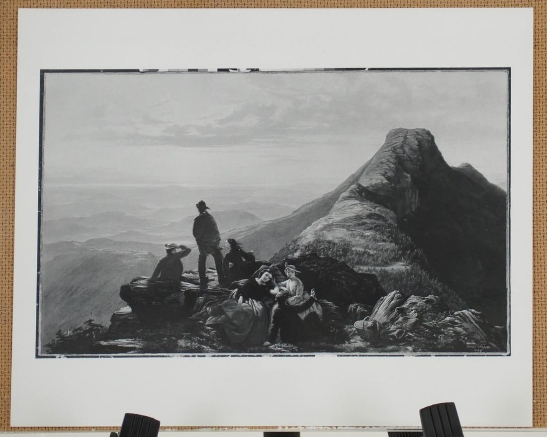 "The Belated Party on Mansfield Mountain" B&W Photographic Print: 8" x 10" 