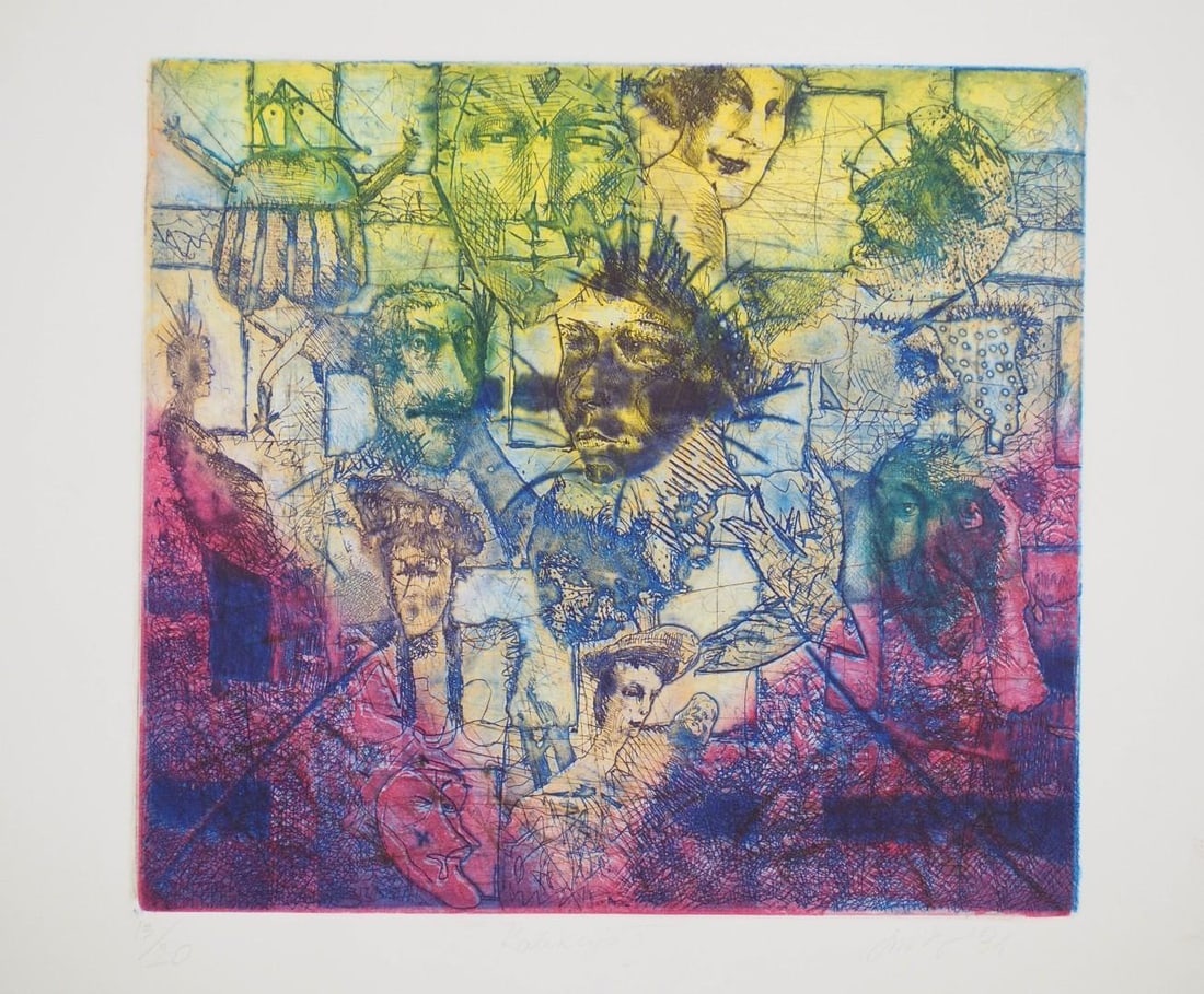 (2) Vytautas Jurkunas Limited Edition Embossed Prints - 4