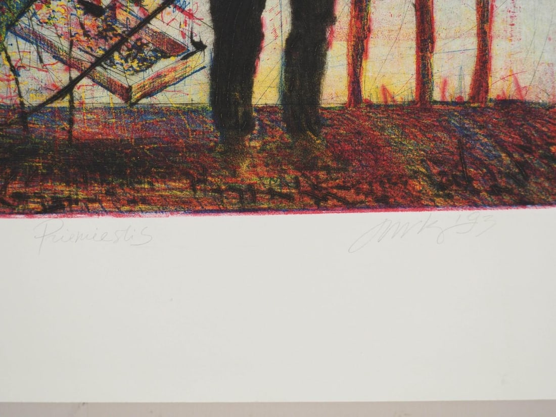 (2) Vytautas Jurkunas Limited Edition Embossed Prints - 7