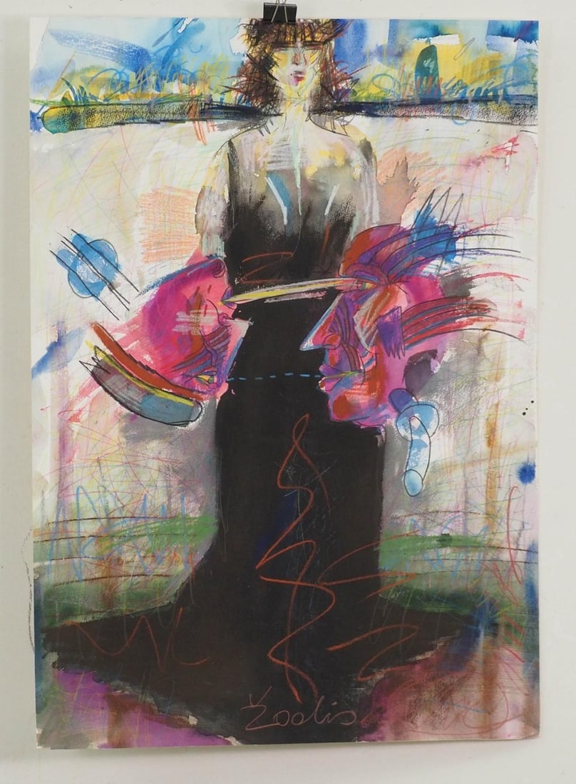 Vytautas Jurkunas "Zoolis" Pastel on Paper - 2