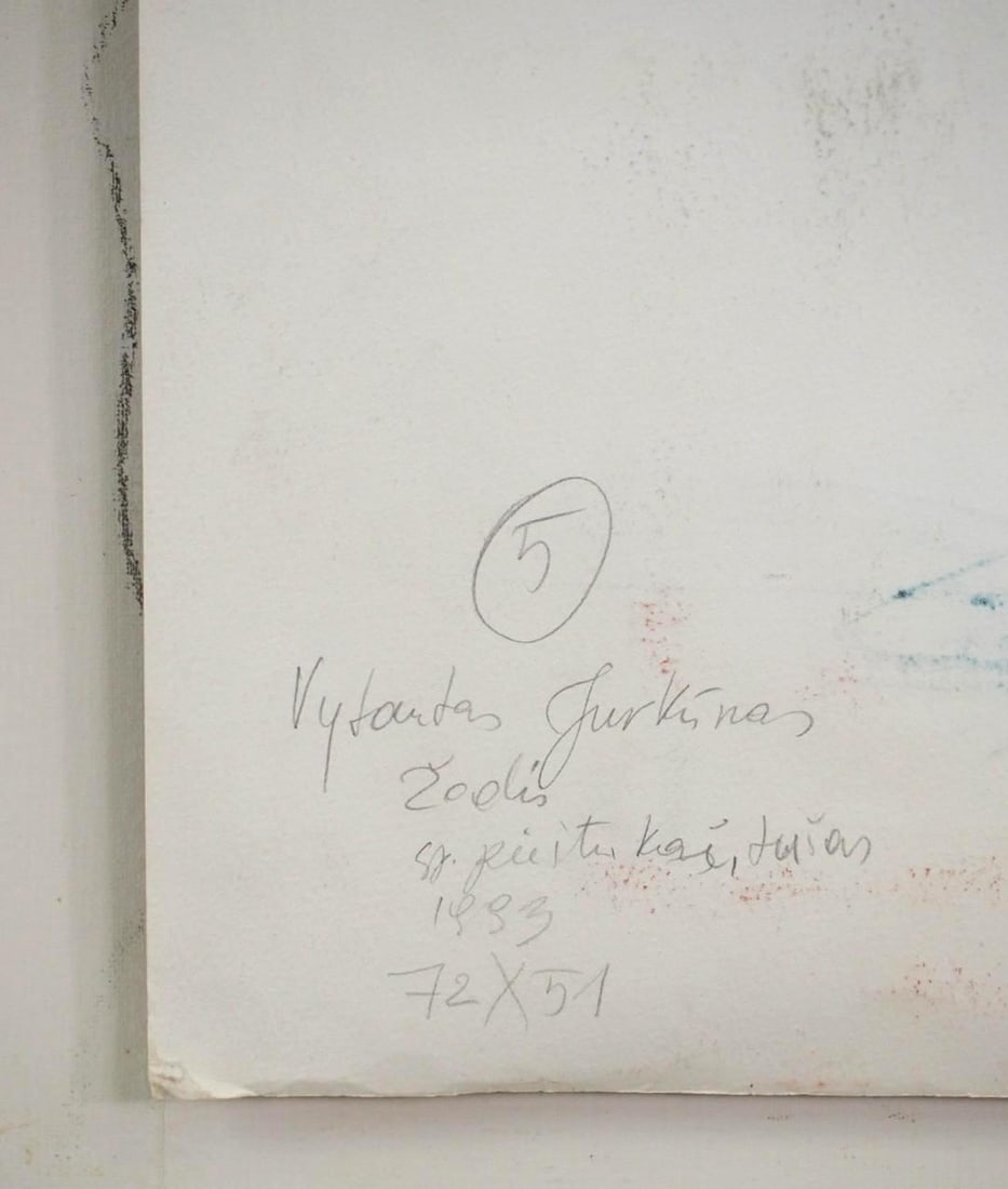 Vytautas Jurkunas "Zoolis" Pastel on Paper - 5