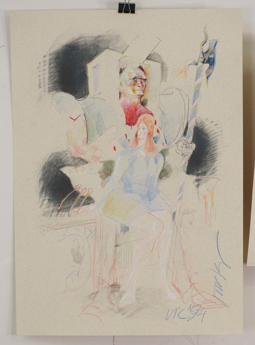 (2) Vytautas Jurkunas Pastels & Colored Pencils on Paper - 3