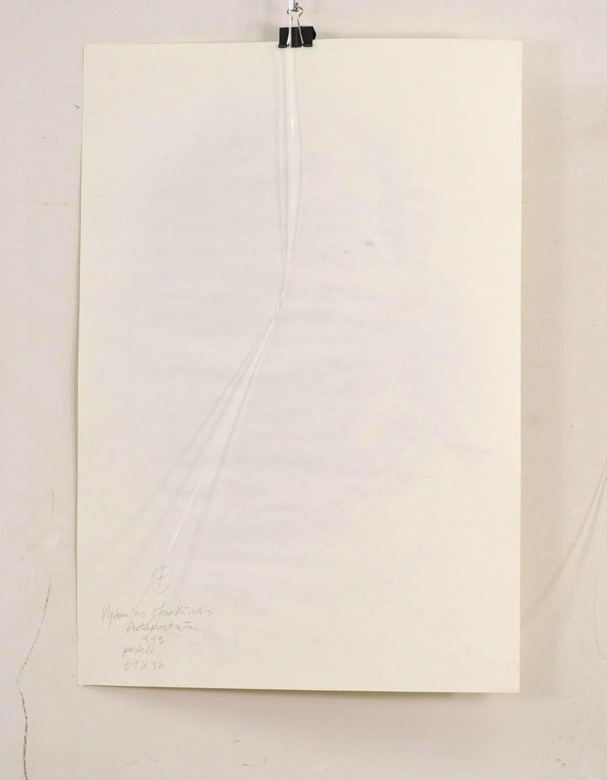 Vytautas Jurkunas "Autoportretas" Pastel on Paper - 4