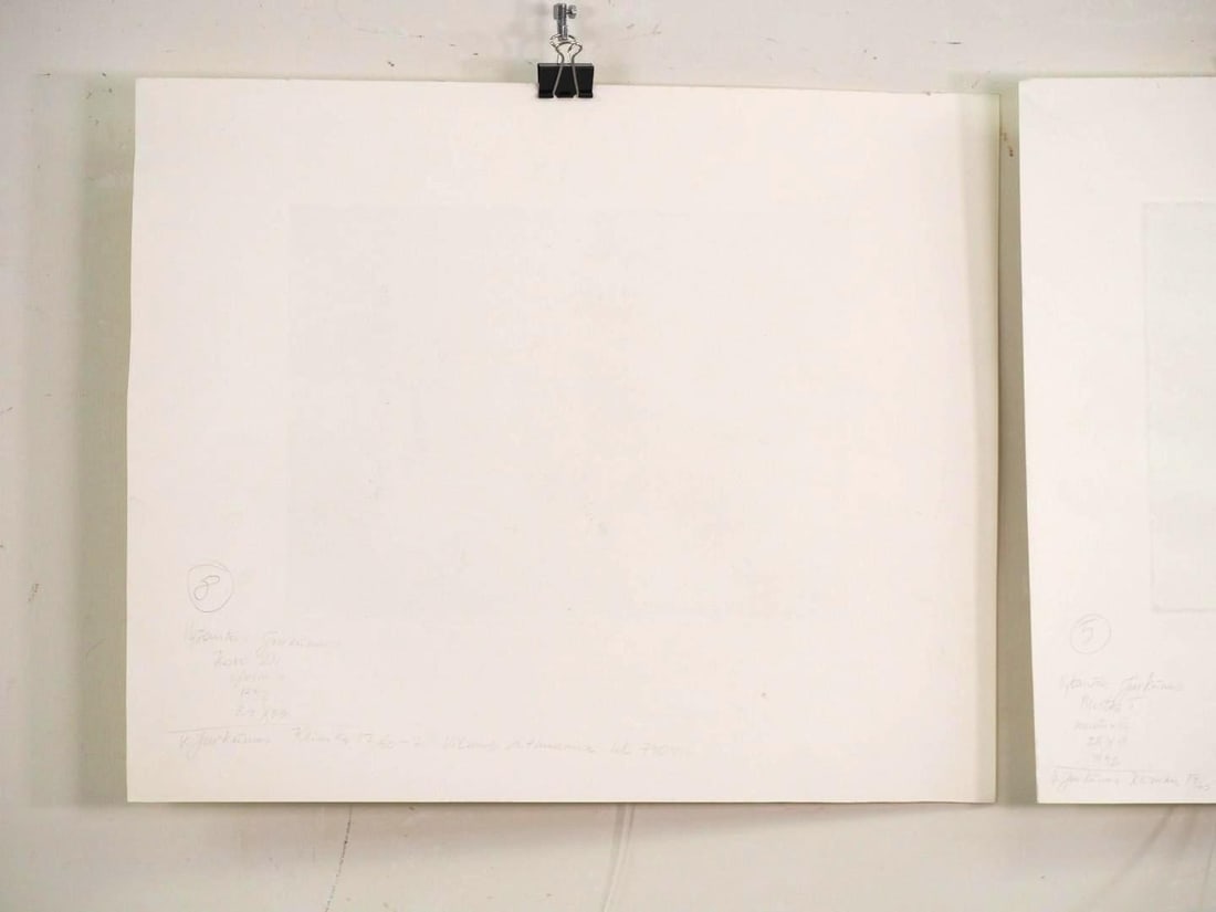 (2) Vytautas Jurkunas Limited Edition Embossed Prints - 10