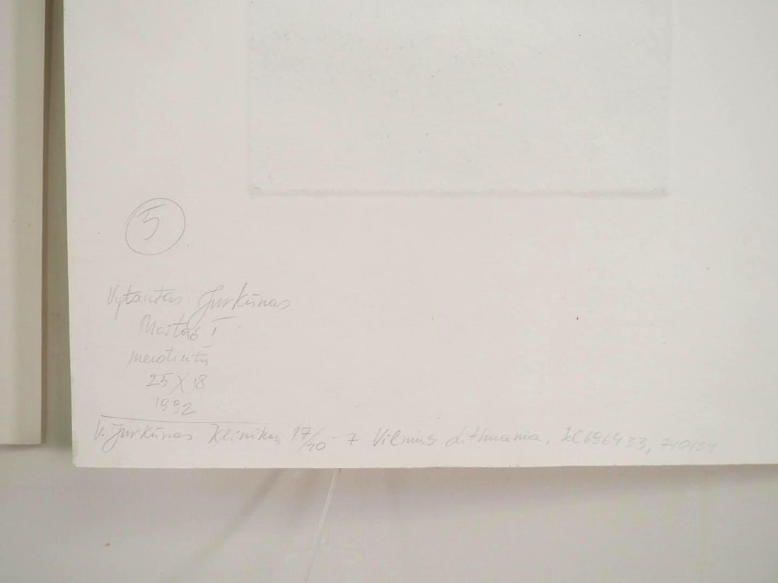 (2) Vytautas Jurkunas Limited Edition Embossed Prints - 12