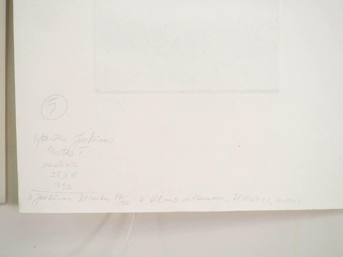 (2) Vytautas Jurkunas Limited Edition Embossed Prints - 13