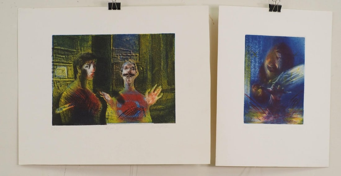 (2) Vytautas Jurkunas Limited Edition Embossed Prints - 2