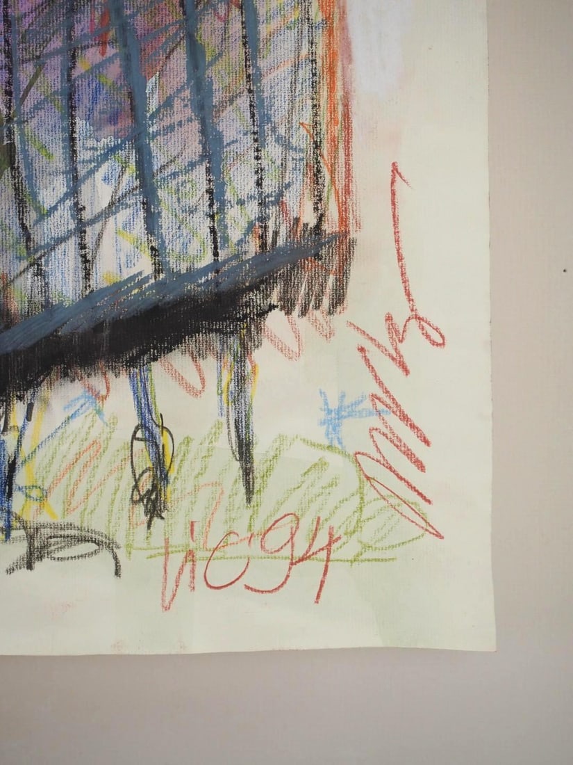 (2) Vytautas Jurkunas Pastel, Watercolor & Colored Pencil on Paper - 5