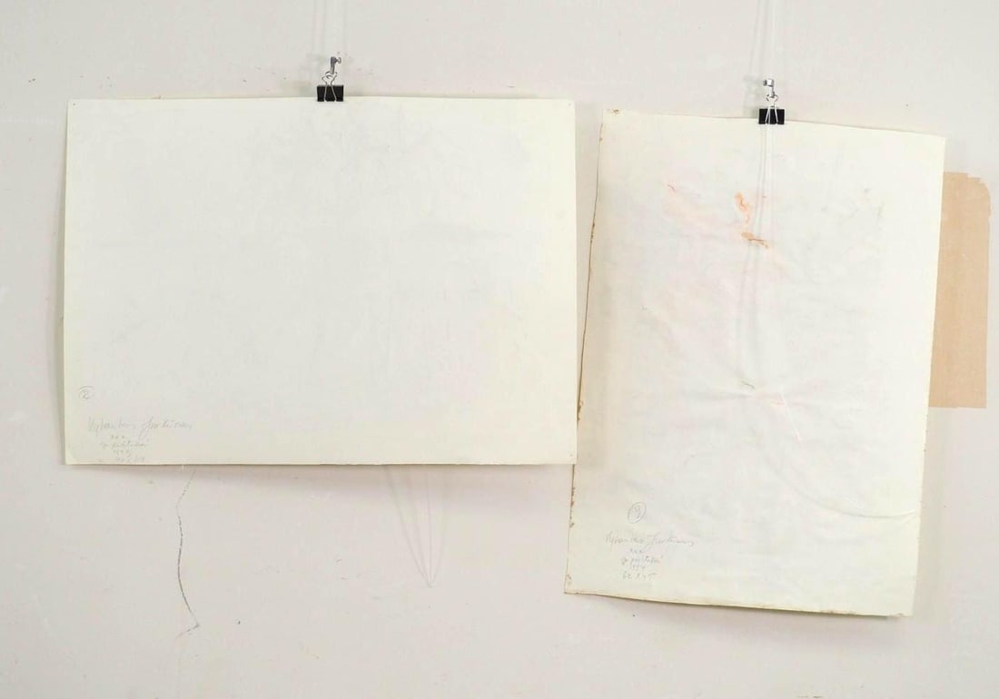 (2) Vytautas Jurkunas Pastel, Watercolor & Colored Pencil on Paper - 7