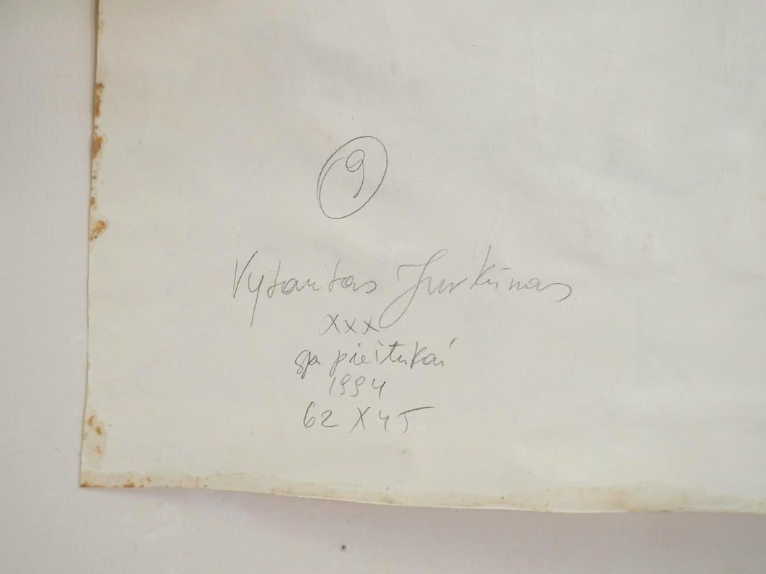 (2) Vytautas Jurkunas Pastel, Watercolor & Colored Pencil on Paper - 8