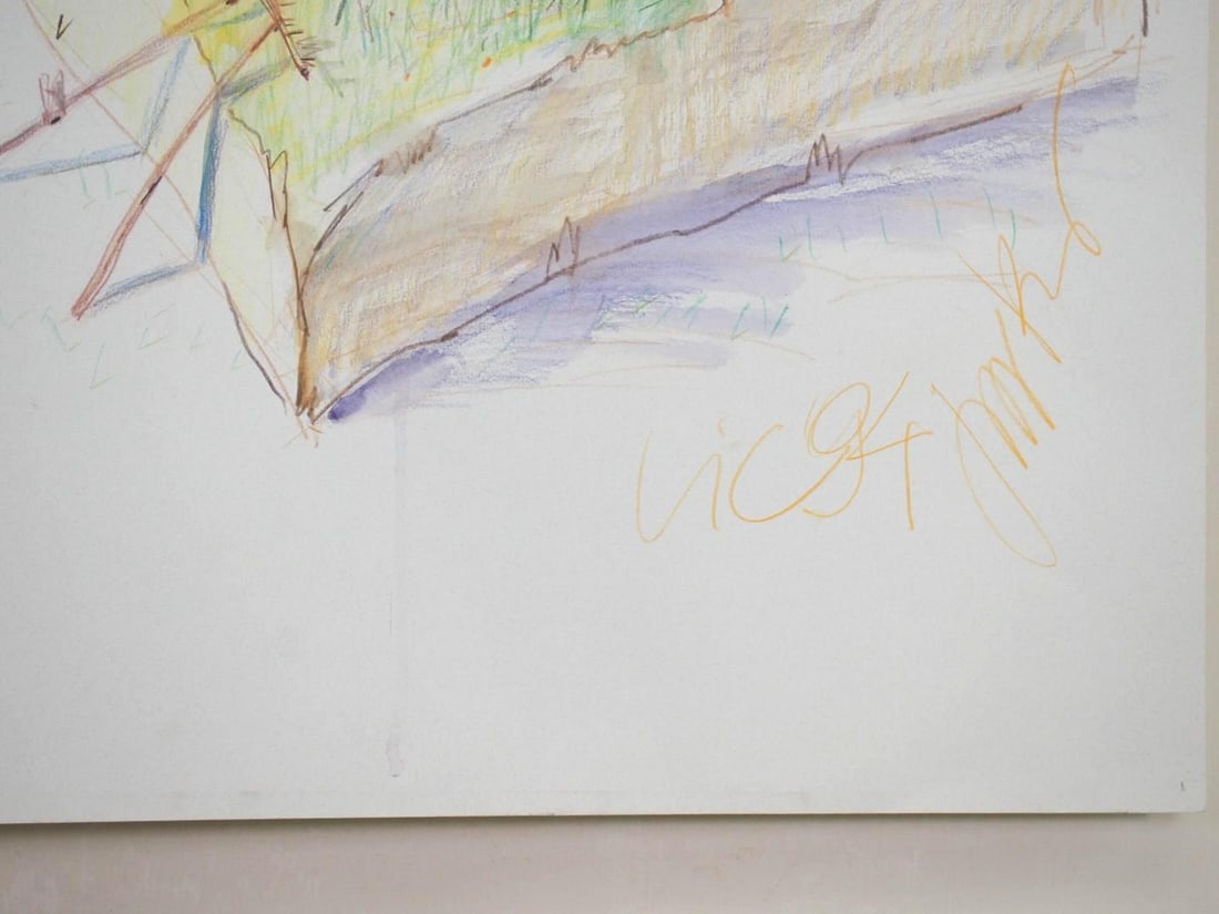 (2) Vytautas Jurkunas Pastel, Watercolor & Colored Pencil on Paper - 5