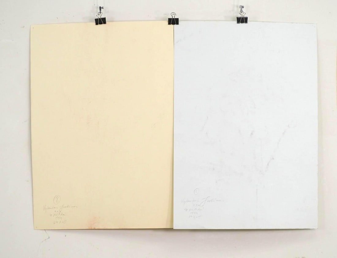 (2) Vytautas Jurkunas Pastel, Watercolor & Colored Pencil on Paper - 7