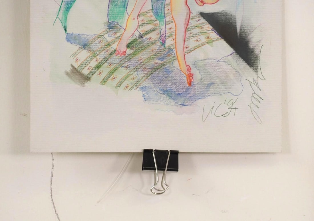 (2) Vytautas Jurkunas Pastel, Watercolor & Colored Pencil on Paper - 3