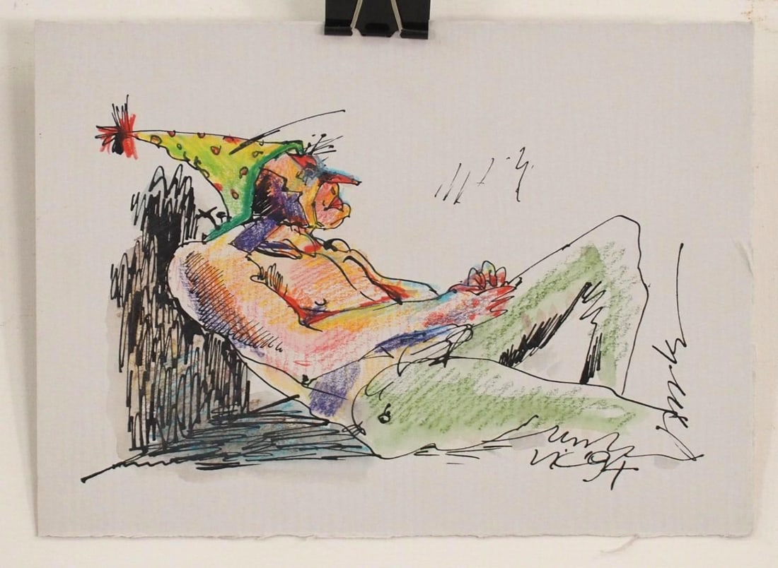 (2) Vytautas Jurkunas Ink, Pastel & Watercolor on Paper - 3