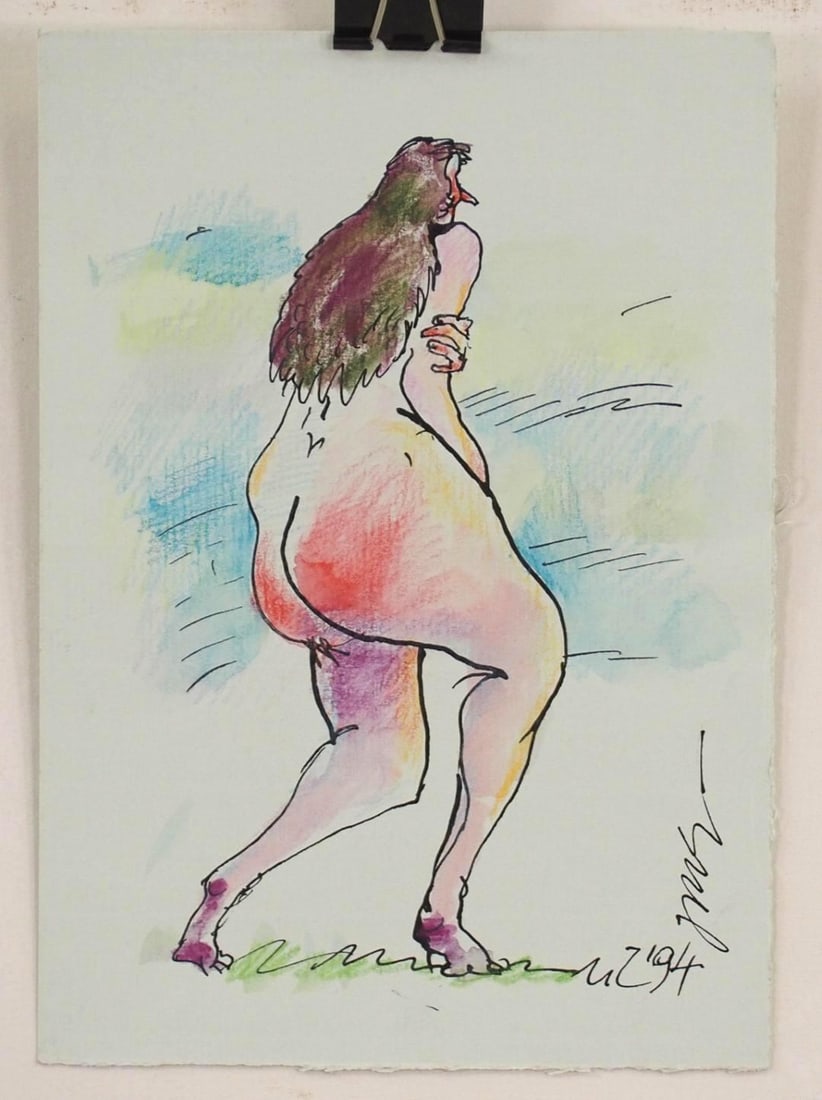 (2) Vytautas Jurkunas Ink, Pastel & Watercolor on Paper - 4