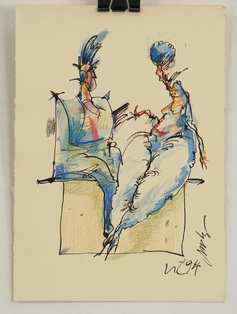 (3) Vytautas Jurkunas Ink, Pastel & Watercolor on Paper - 3