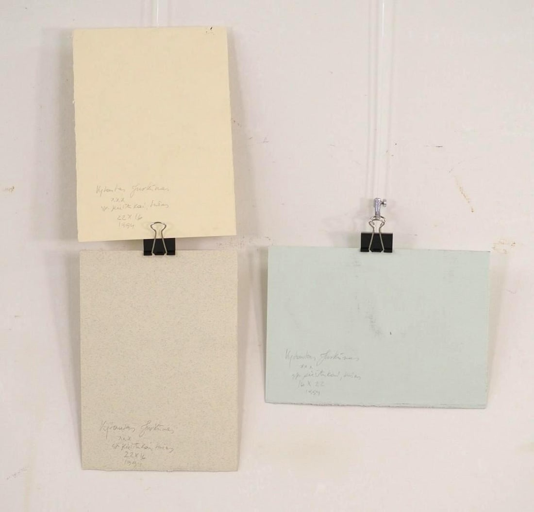 (3) Vytautas Jurkunas Ink, Pastel & Watercolor on Paper - 6