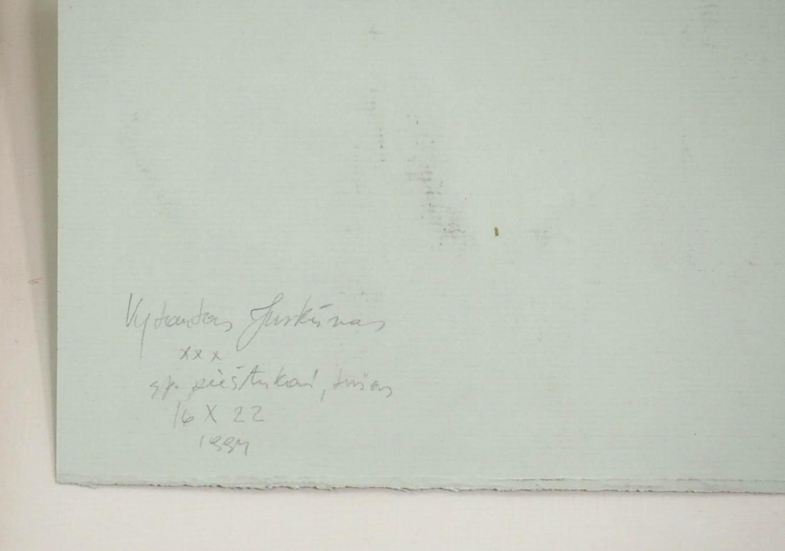 (3) Vytautas Jurkunas Ink, Pastel & Watercolor on Paper - 9