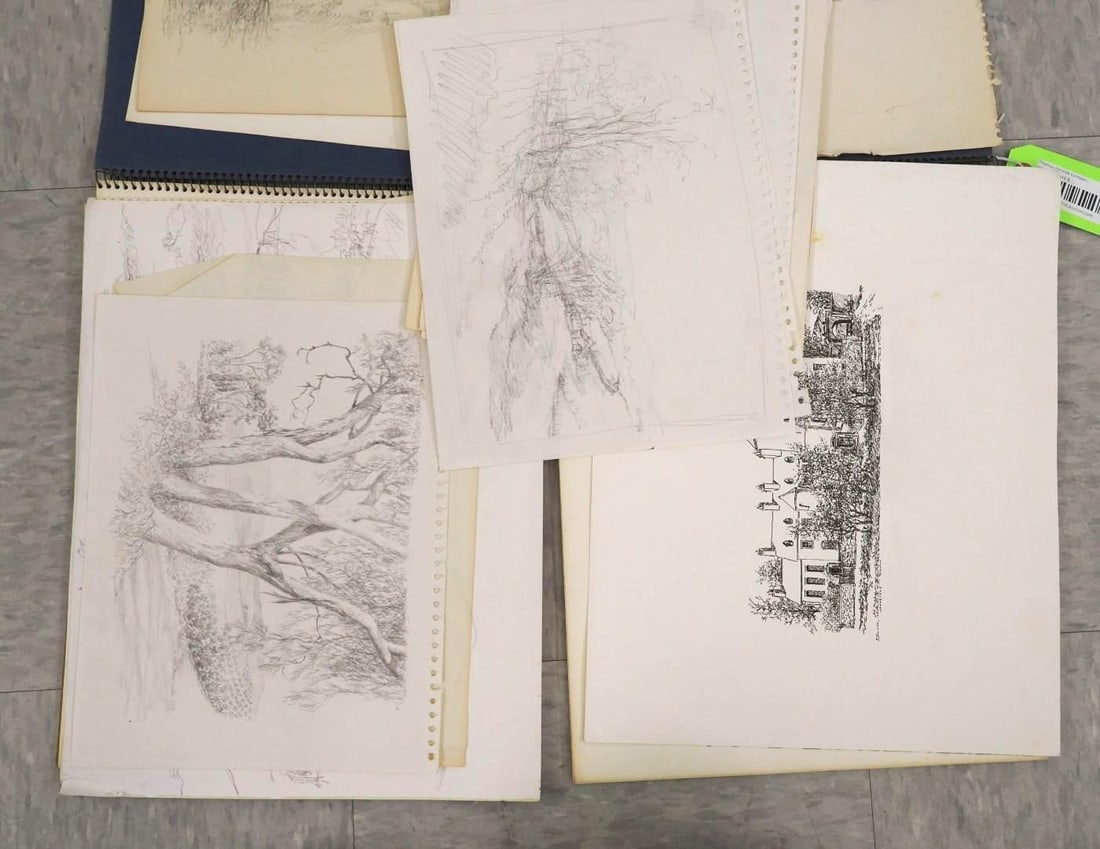 (2) Johnstone Sketchbooks of Pencil & Pen & Ink Drawings - 5