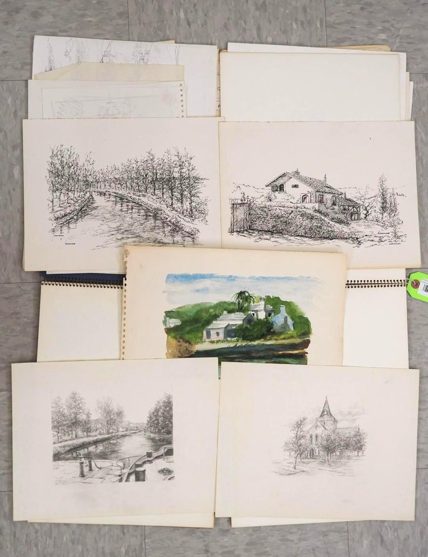 (2) Johnstone Sketchbooks of Pencil & Pen & Ink Drawings - 6