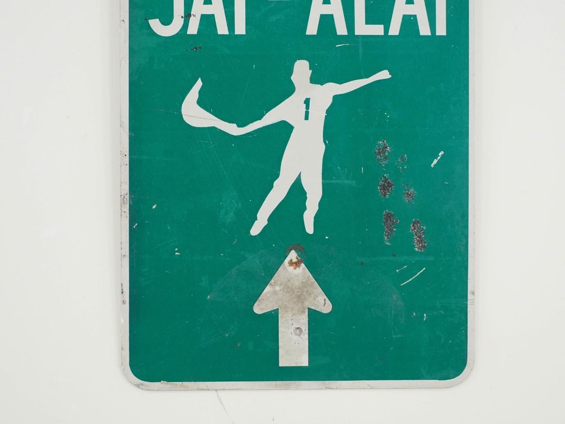 "Jai-Alai" Metal Sign - 3