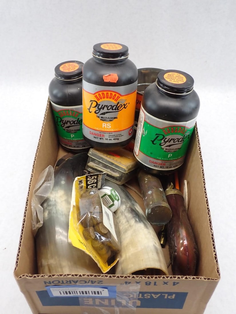 Muzzleloading Paraphernalia: inc. 2+ pounds of Pyrodex 