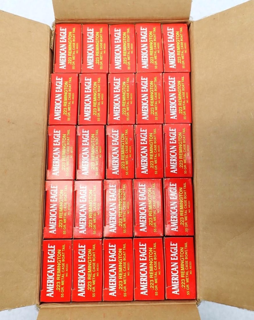 (500) Federal American Eagle .223 Cartridges: (500) Federal American Eagle .223 Cartridges 