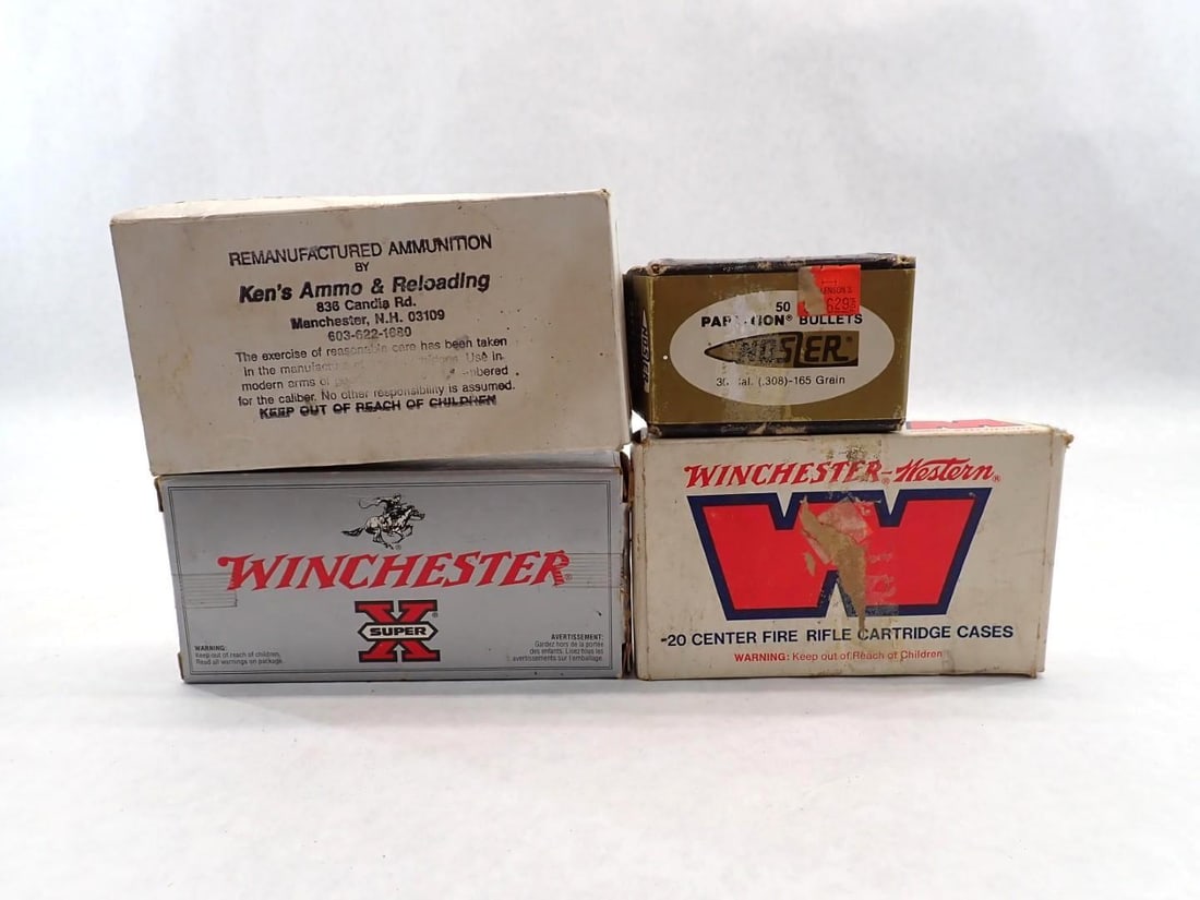 (44) .30-30 Cartridges: white Winchester box is brass only 
