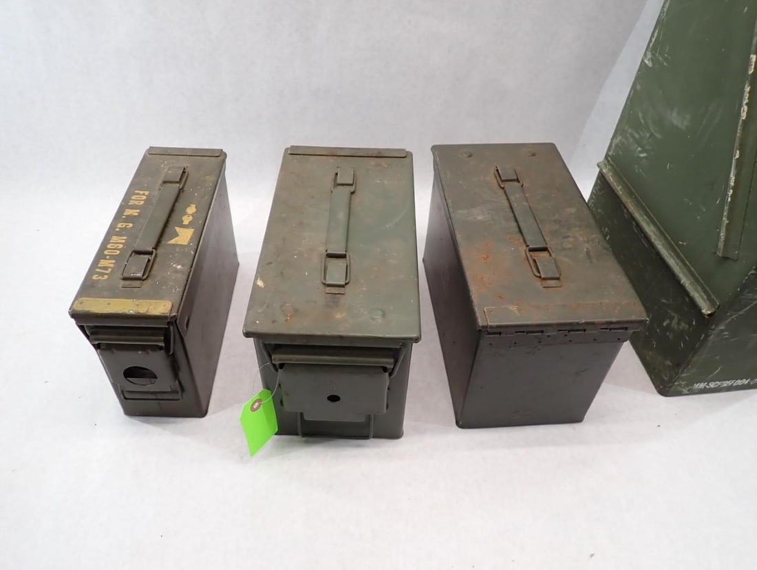(4) Steel Ammo Cans - 2