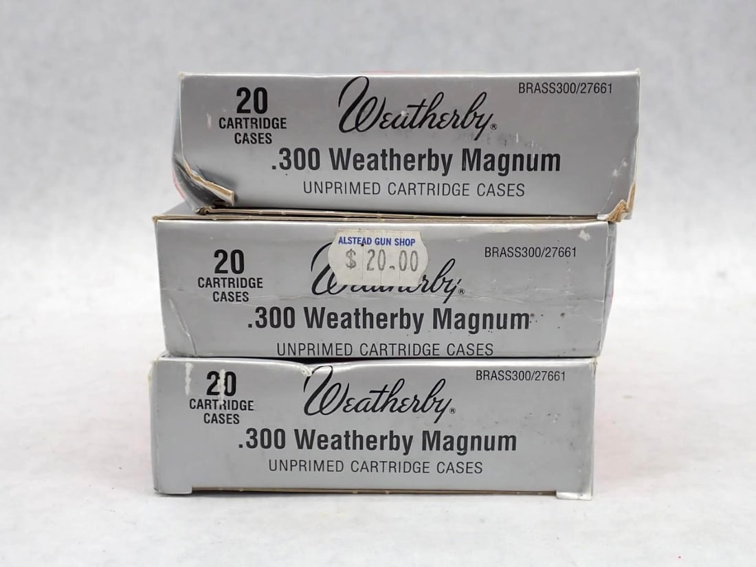 (3) Boxes of Weatherby .300 Weatherby Magnum Brass - 2