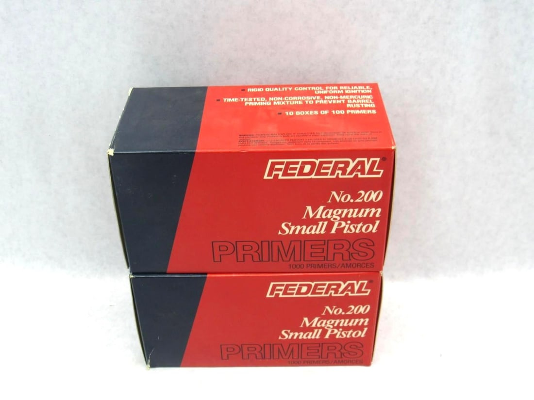 (1800) Federal No. 200 Magnum Small Pistol Primers: (1800) Federal No. 200 Magnum Small Pistol Primers 