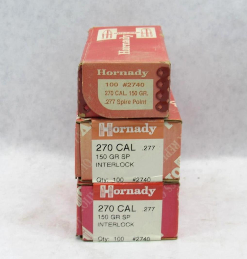 (220+/-) Hornady .270 Cal. Bullets: (220+/-) Hornady .270 Cal. Bullets 