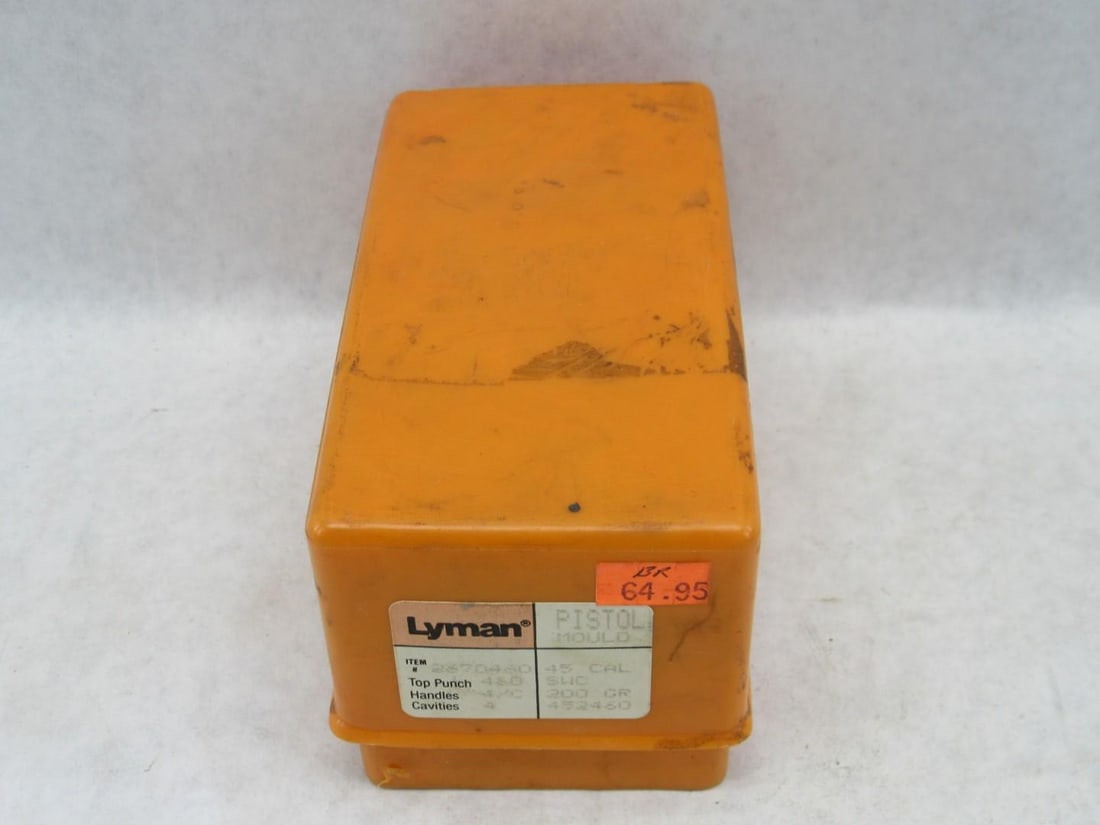 Lyman .45 Cal. 200 Gr. SWC 4-Cavity Bullet Mould Blocks: part number 452460 
