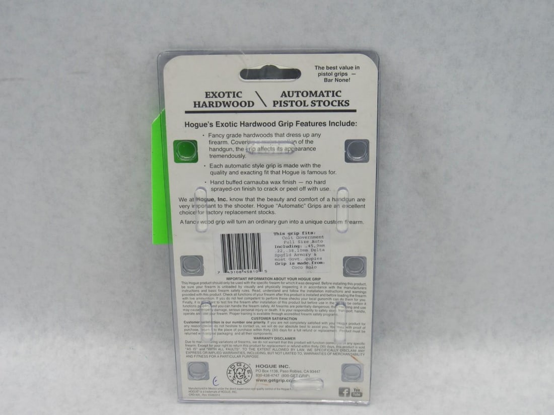 Hogue Coco Bolo Full Size 1911 Grips - 5